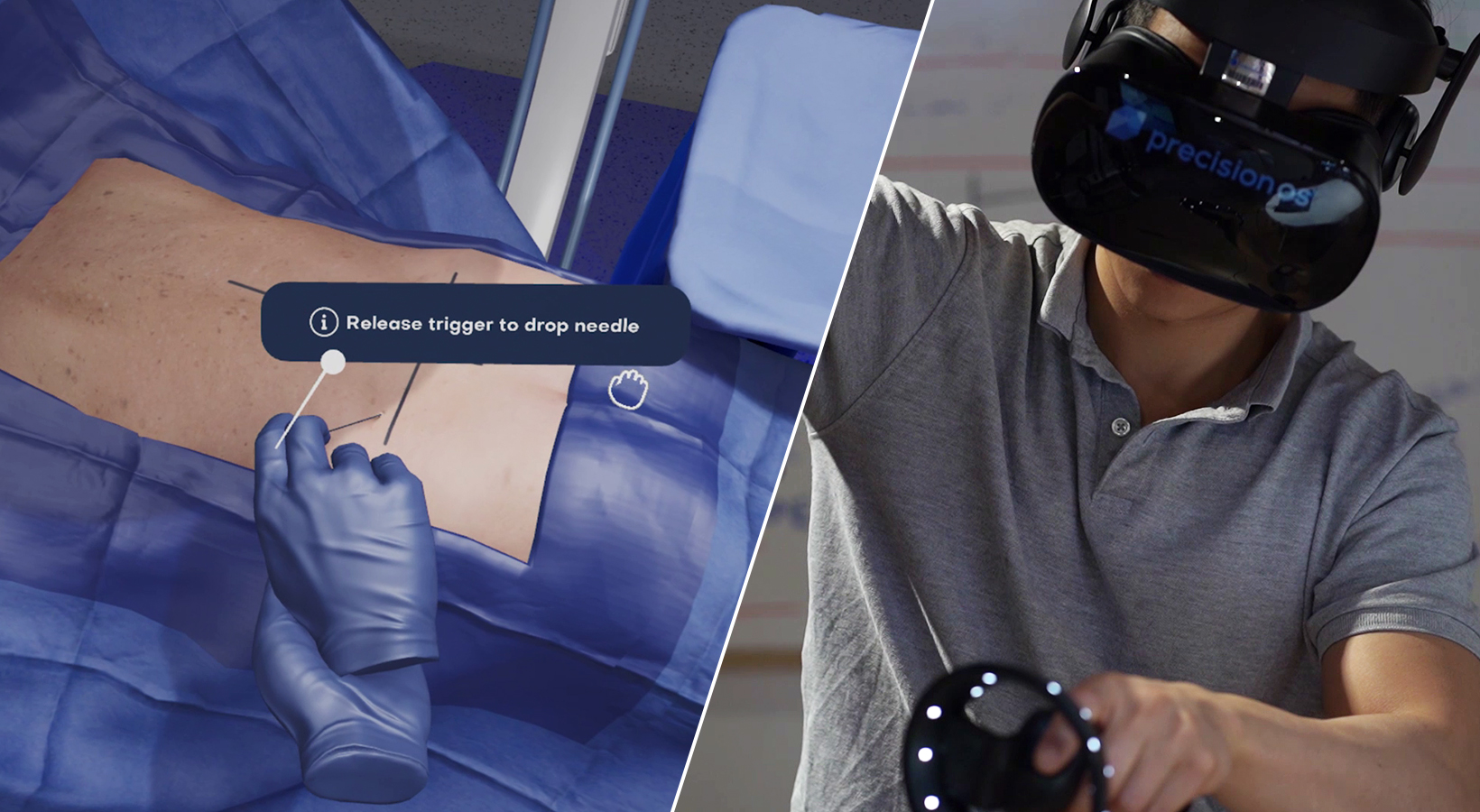 Surgical VR training with Precision OS