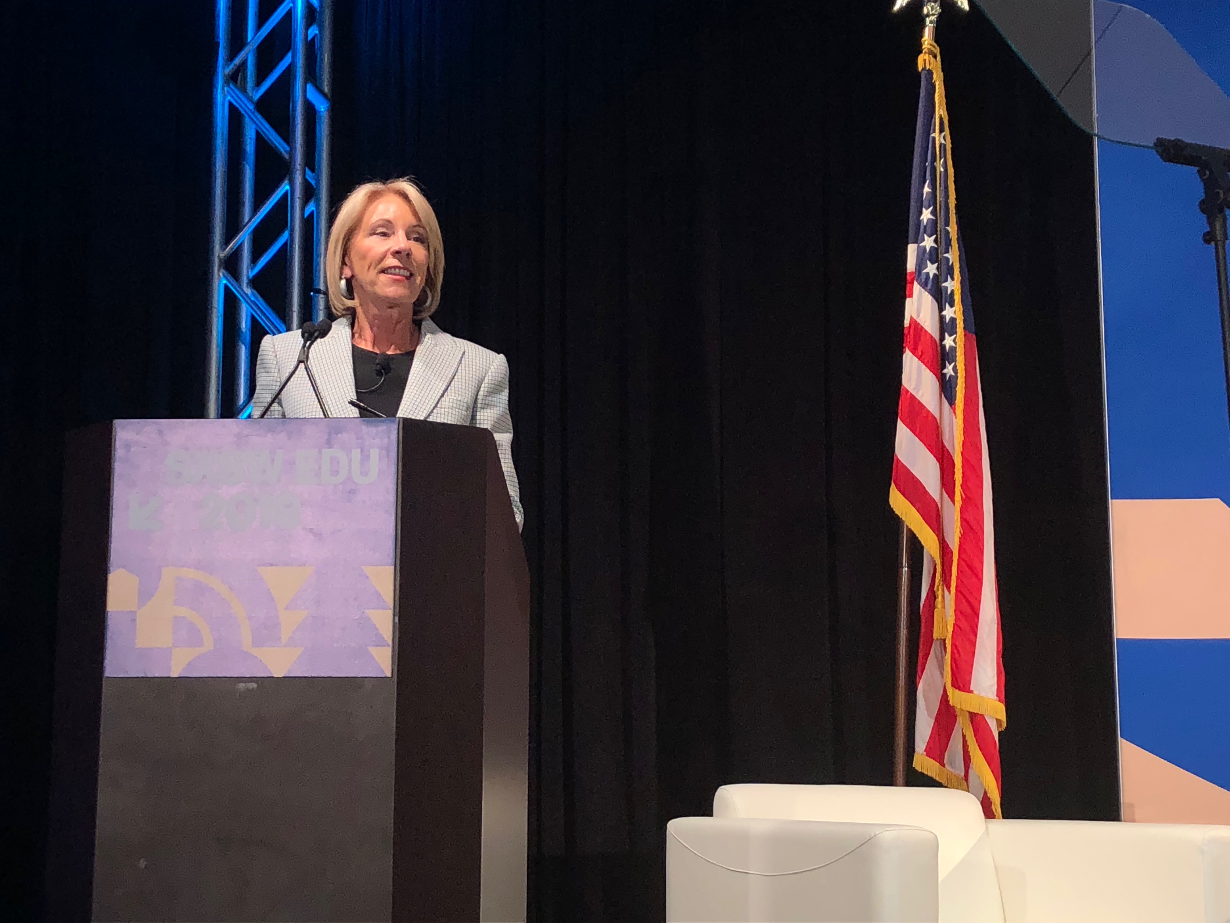 Betsy DeVos at SXSW EDU 2018. Photo Credit: Jenny Abamu