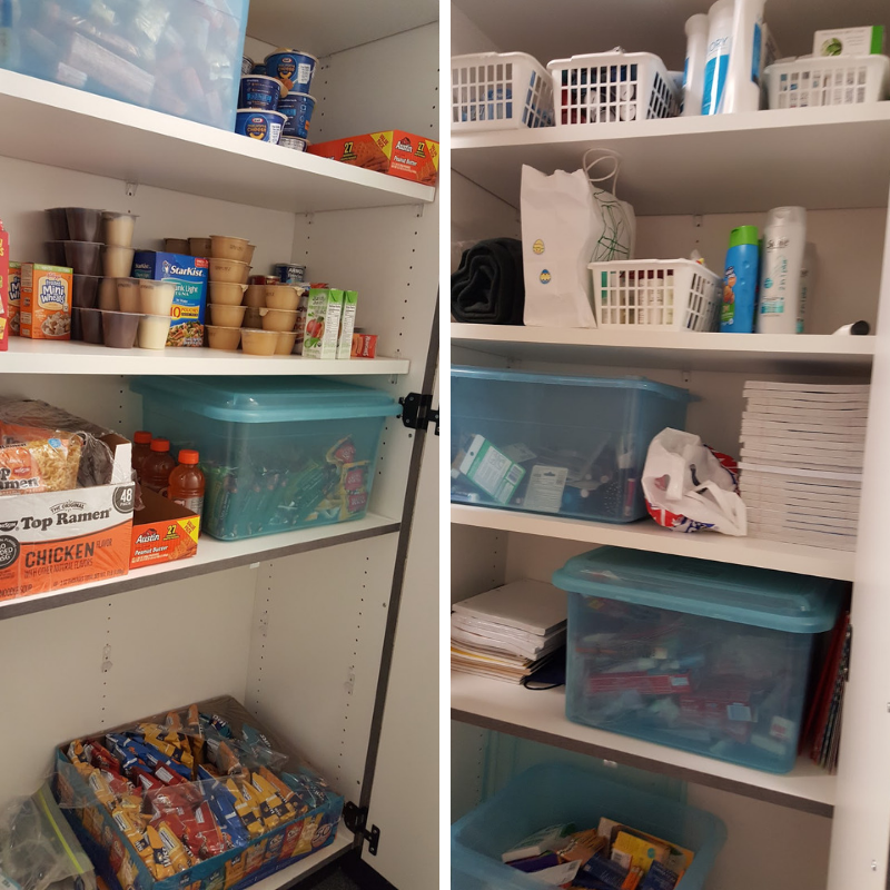 Care closet at Moores Mill Intermediate School (Image Credit: Melissa Mann)