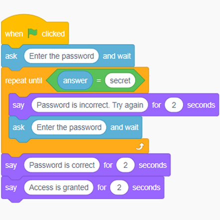 The same password checker, in Scratch
