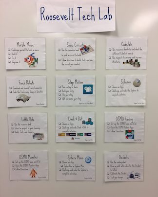 Roosevelt Elementary tech lab tools,