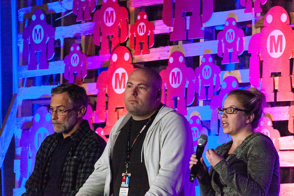 Panelists at the first School Maker Faire answering a question about special education and makerspaces
