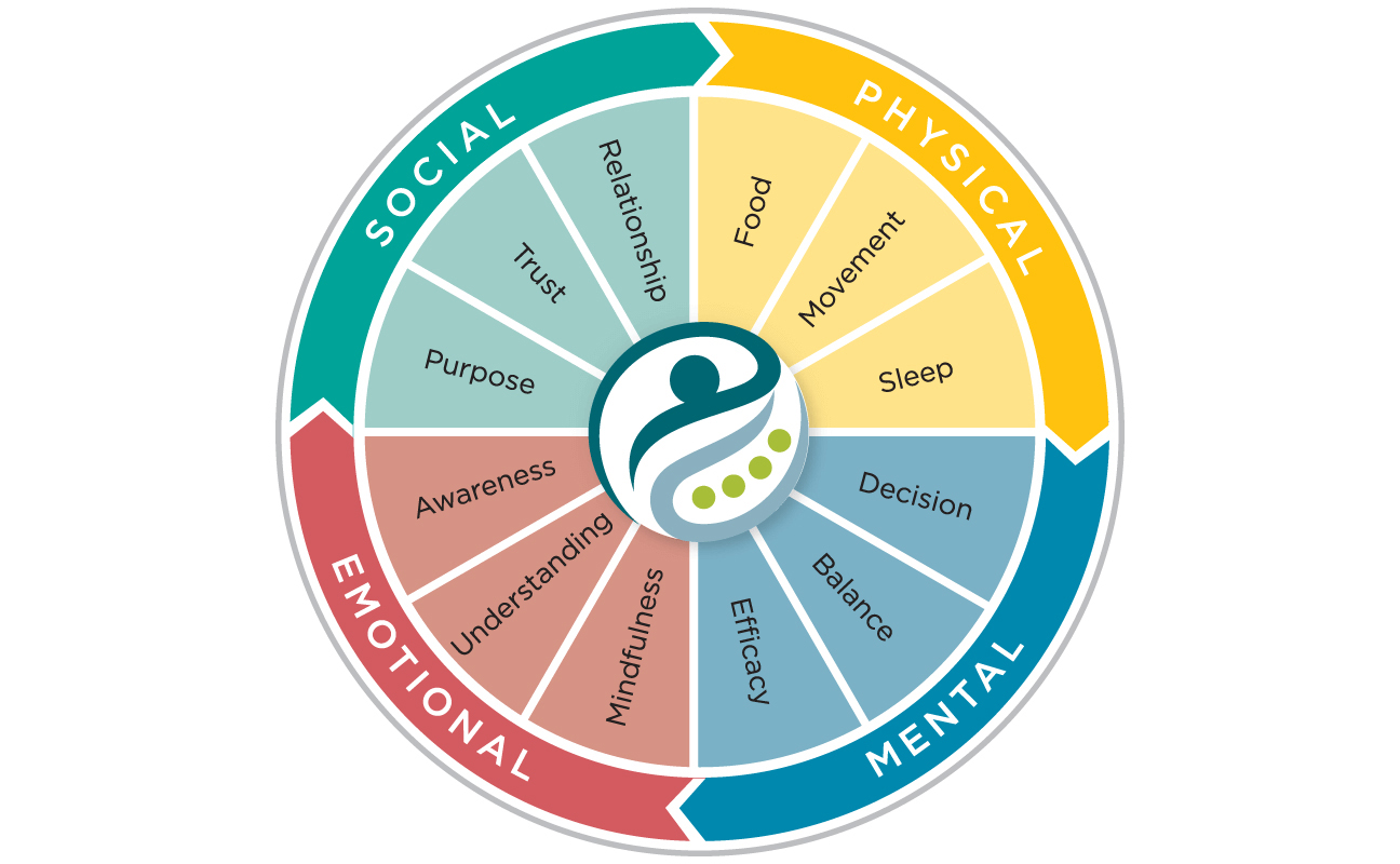 The four dimensions of educator wellness.