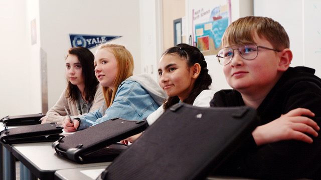 Students in Ms. Wimberly's class at Milagro Middle School (MidSchoolMath)