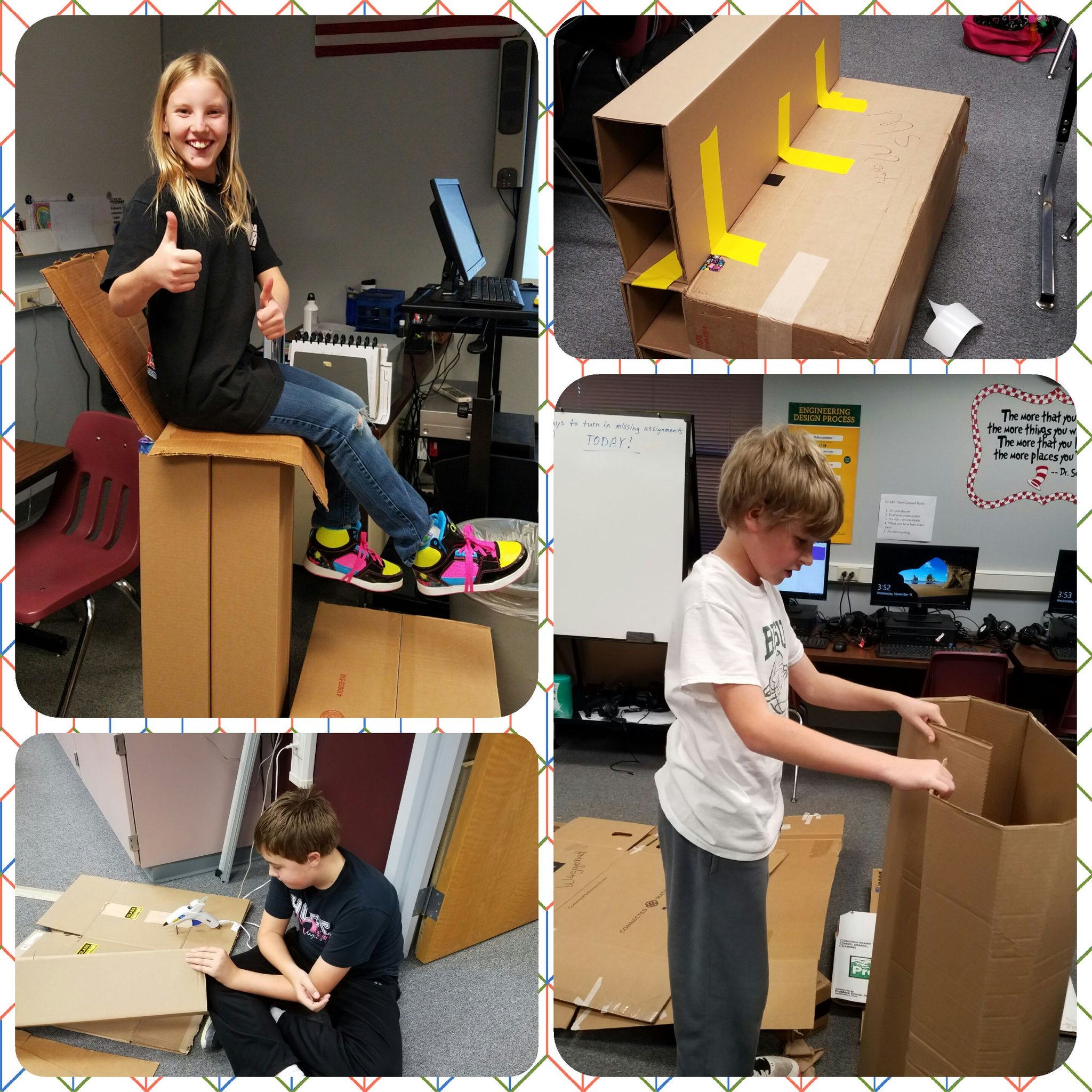 Big budgets not required--leftover boxes make great furniture