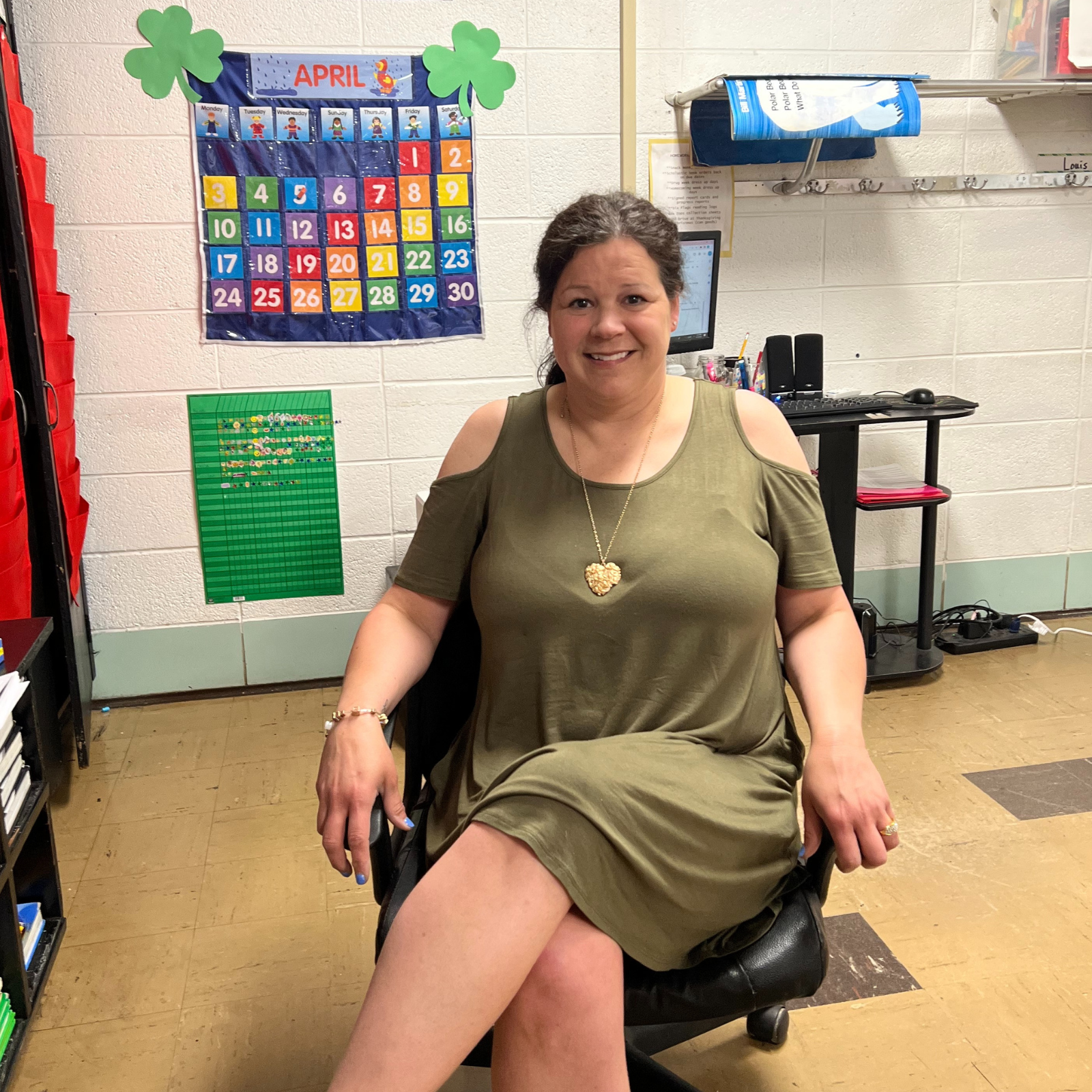 Stacey Robinson poses in her classroom in Cooter, Missouri. (Photo courtesy of Robinson)