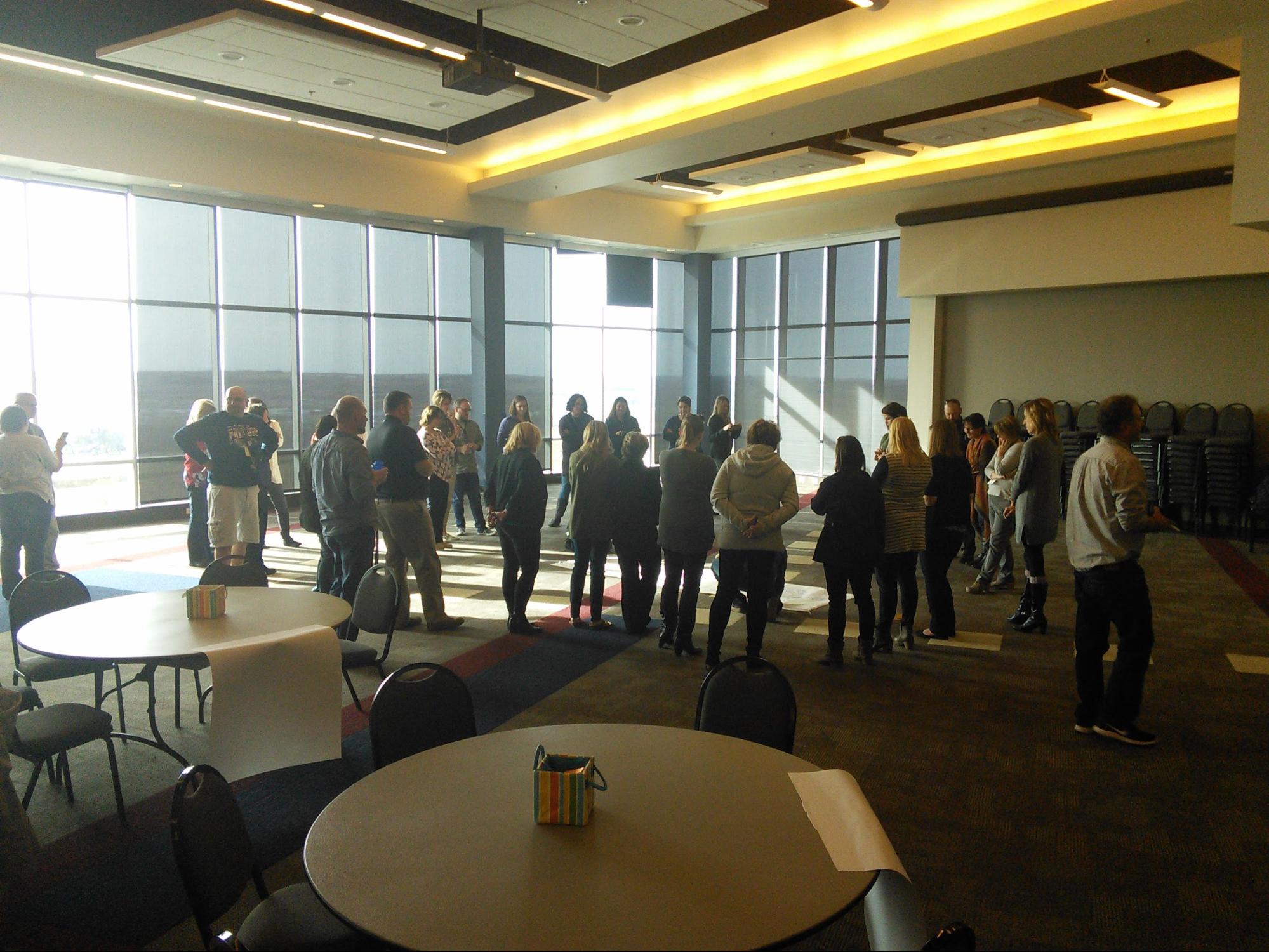 Assessment Academy participants using a “chalk talk” protocol to identify opportunities and ways to personalize formative assessment.