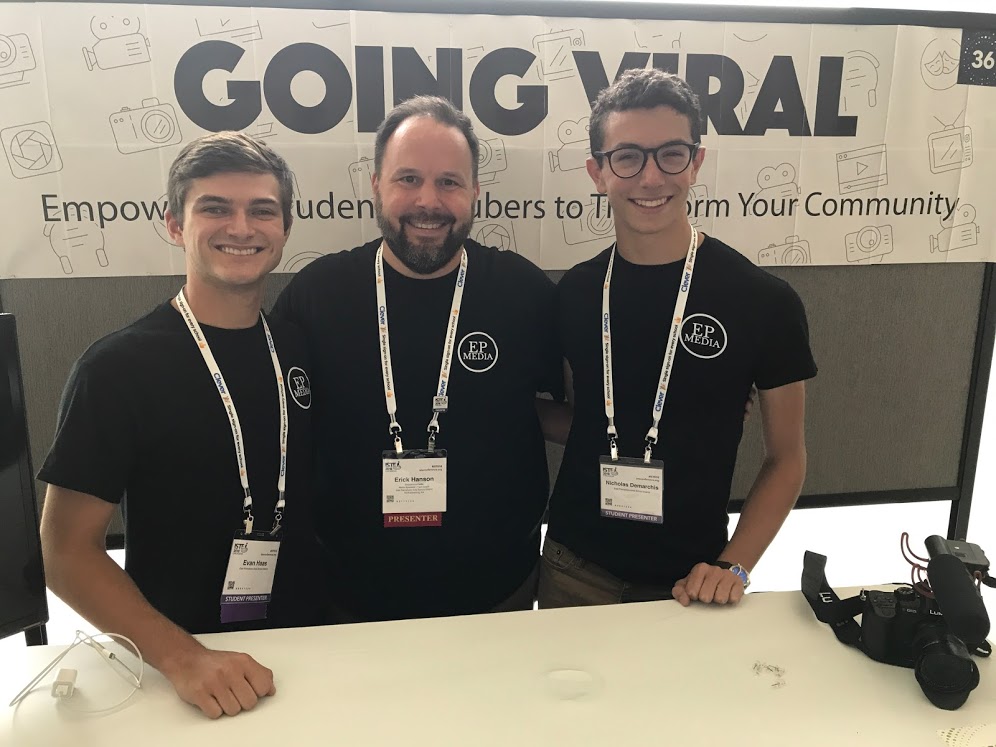 L-R: Evan Haas, Erick Hanson and Nick Demarchis promoting the club at a recent conference.