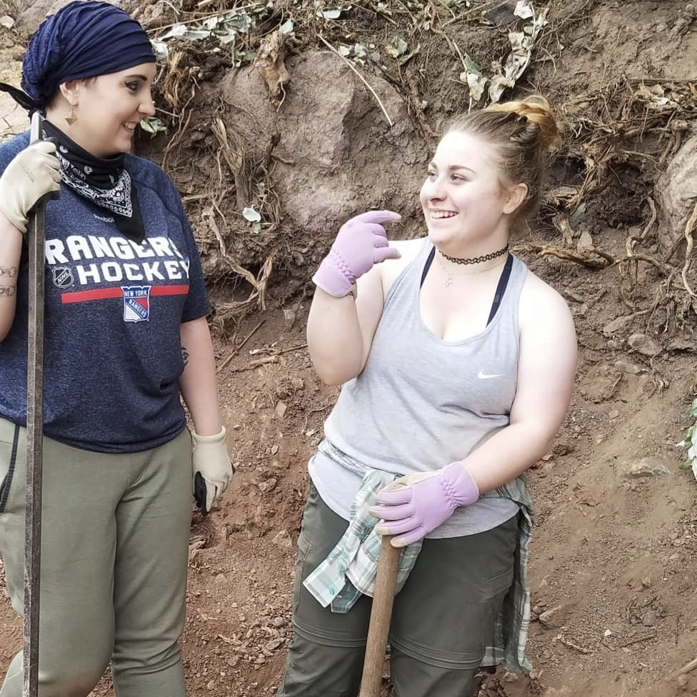 Neilson and a former student during a service learning trip to Peru in 2018. Photo courtesy of Neilson.