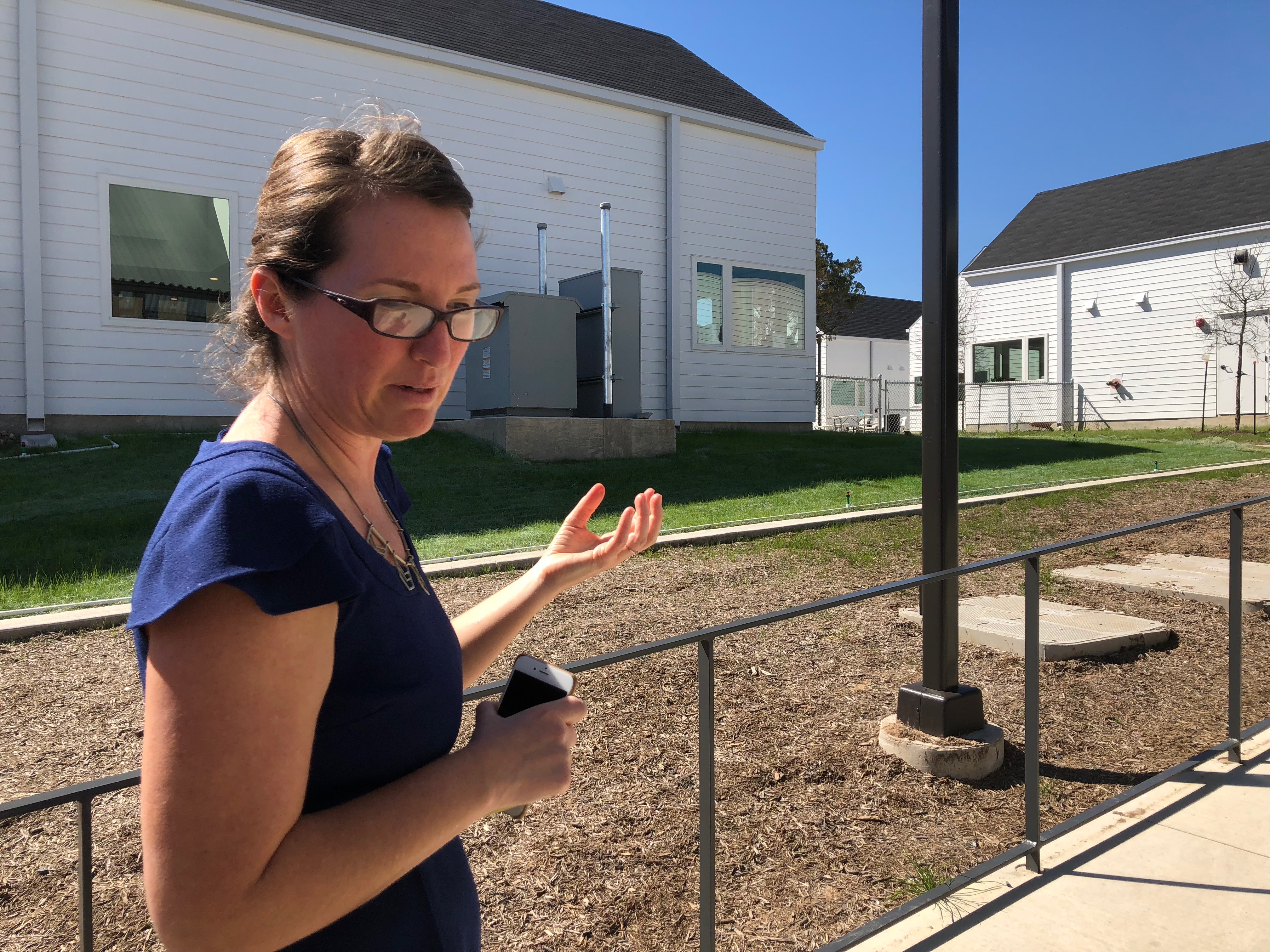 Sara Cotner, giving a tour of the campus. Photo Credit: Jenny Abamu