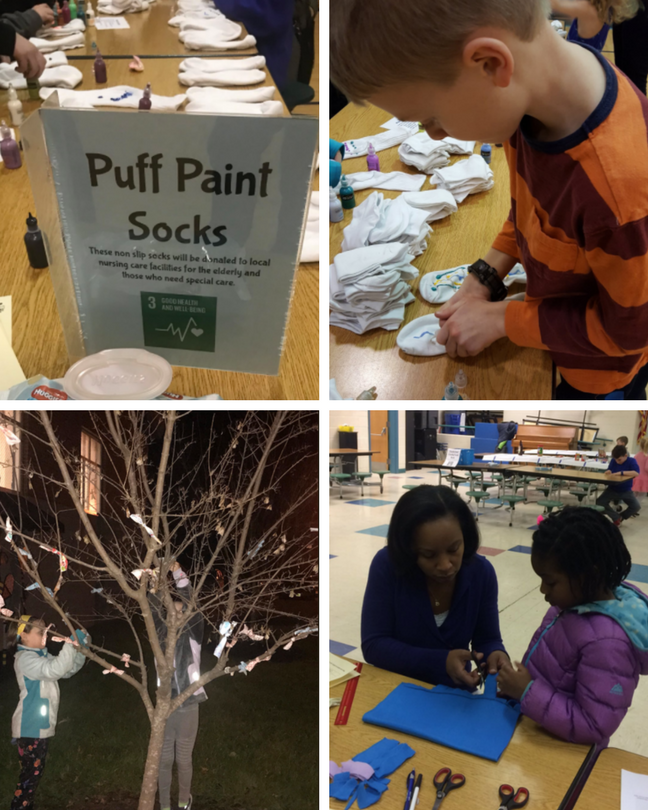 Family night of service-learning at Bettie Weaver Elementary School, Image Credit: Weaver Elementary School