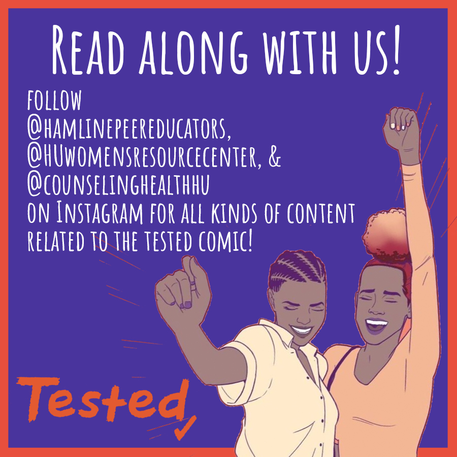 Student Parker Reindahl created this image using characters from "Tested" to advertise a virtual college event.