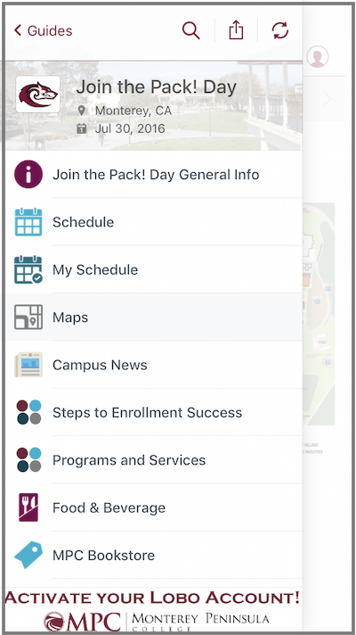 A virtual tour for a campus event; full size image here.