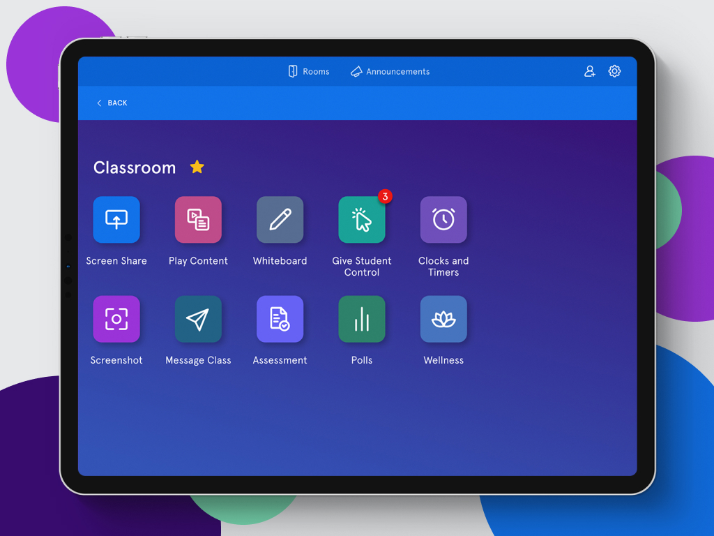 The Vivi App keeps teachers in control of the classroom display wherever they are in the classroom.