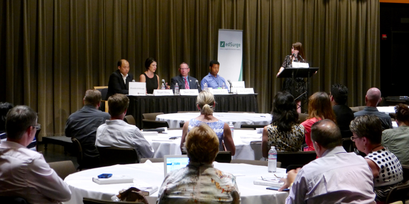 Senior editor, Mary Jo Madda leads a panel