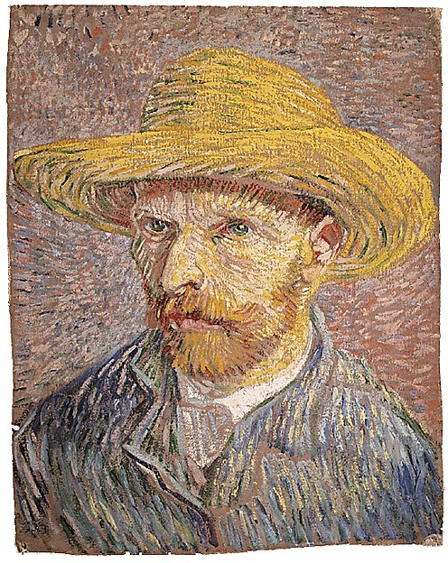 “Self-Portrait with a Straw Hat (obverse: The Potato Peeler)” by Vincent van Gogh (Dutch, Zundert 1853–1890 Auvers-sur-Oise) via The Metropolitan Museum of Art