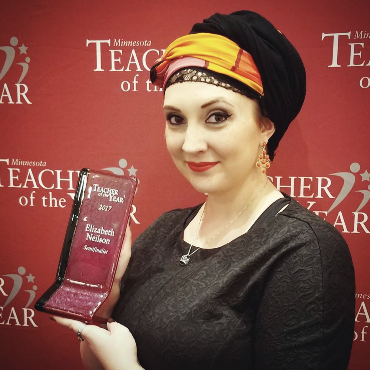 Elizabeth Neilson, a semifinalist for Minnesota Teacher of the Year, in 2017. Neilson has since left the classroom. Photo courtesy of Neilson.