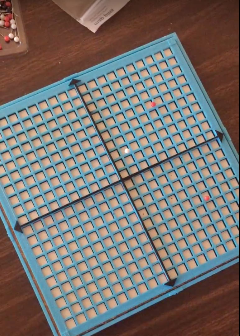 3D printed quadrant graph