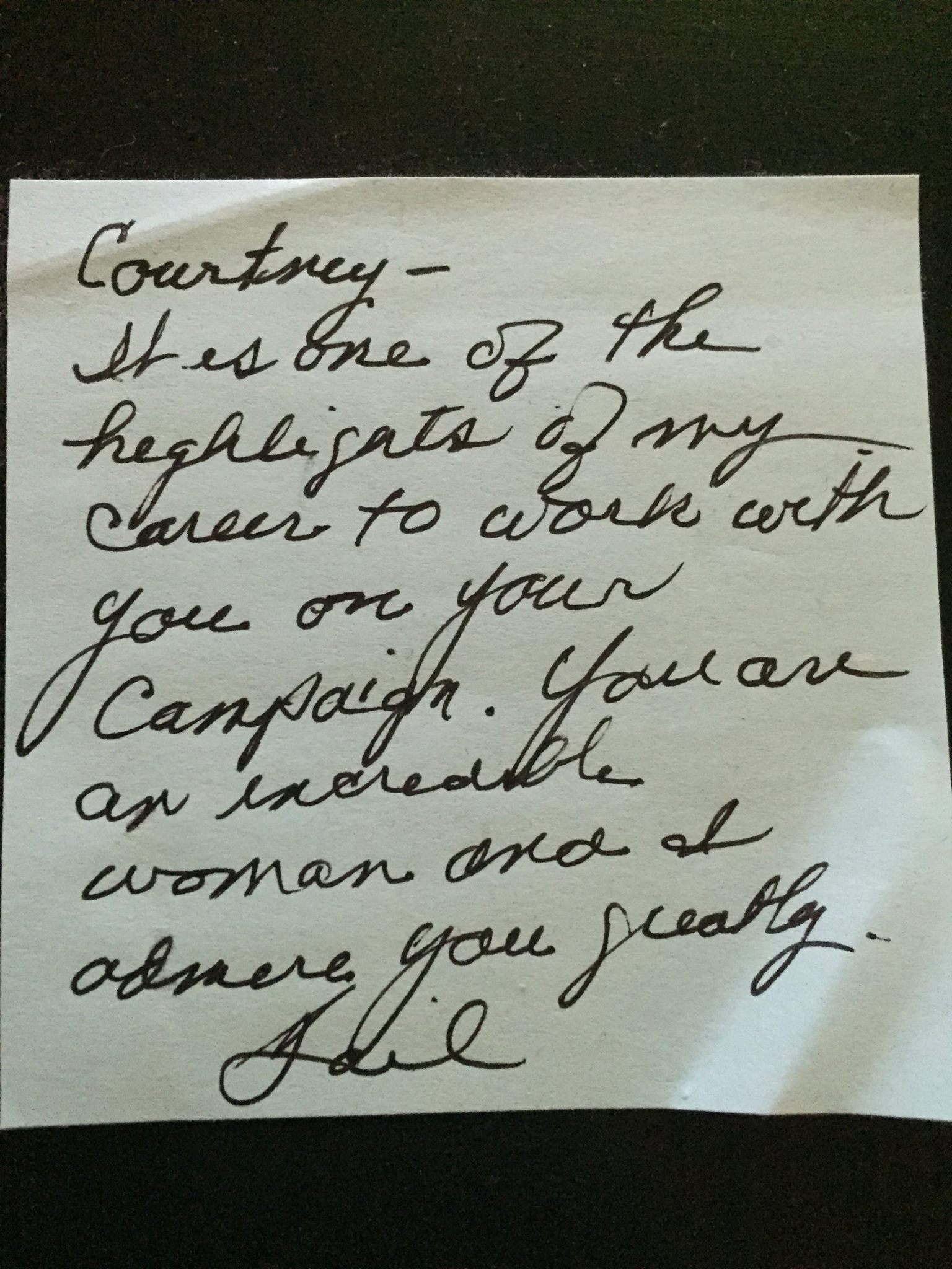 A note from Gail Schlachter to Courtney Young.