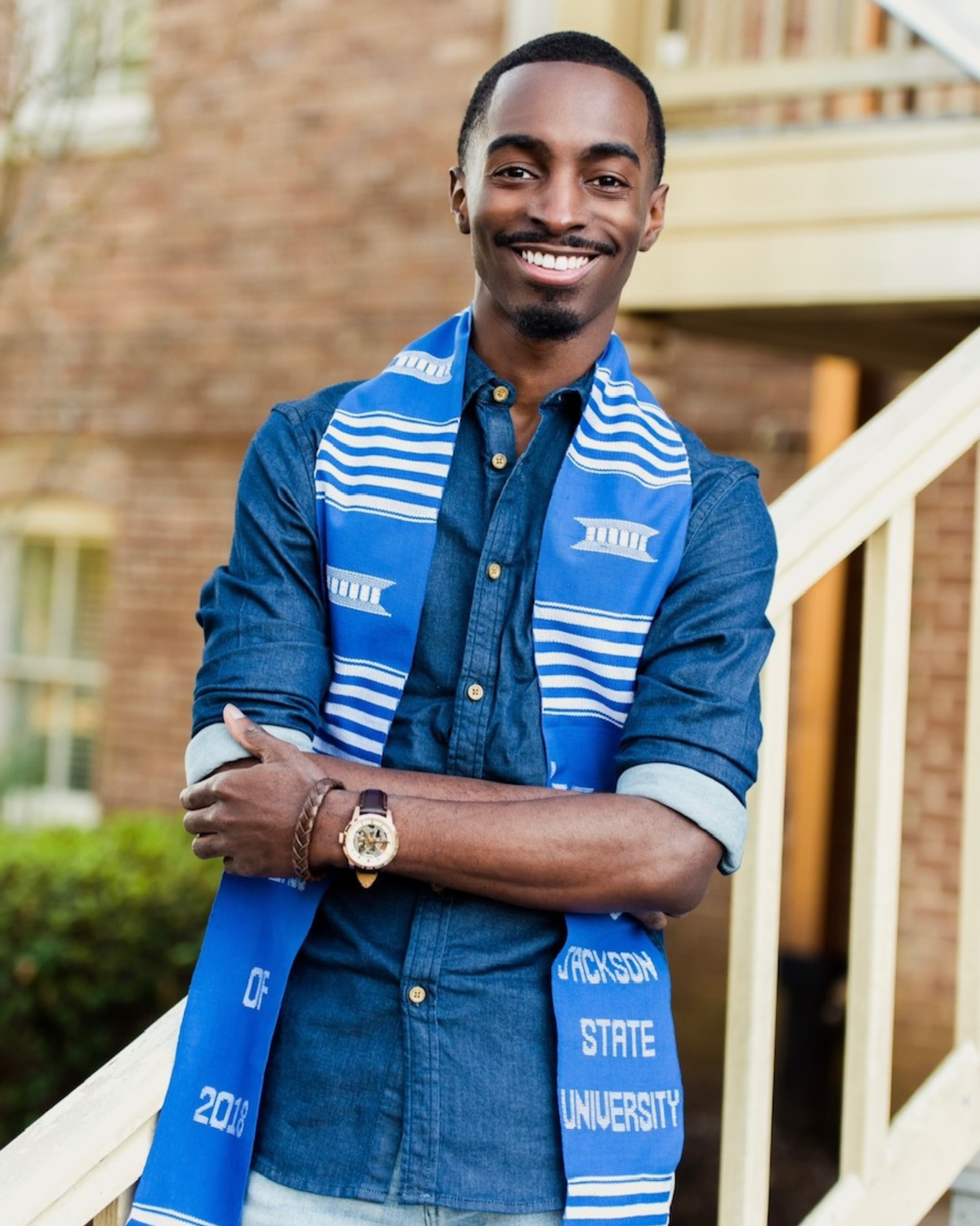 After relinquishing his dreams of becoming a teacher, Everett Anderson graduated from Jackson State University in 2018 with a bachelor's degree in social work. Photo by Elgin Whavers for Lamar Images.