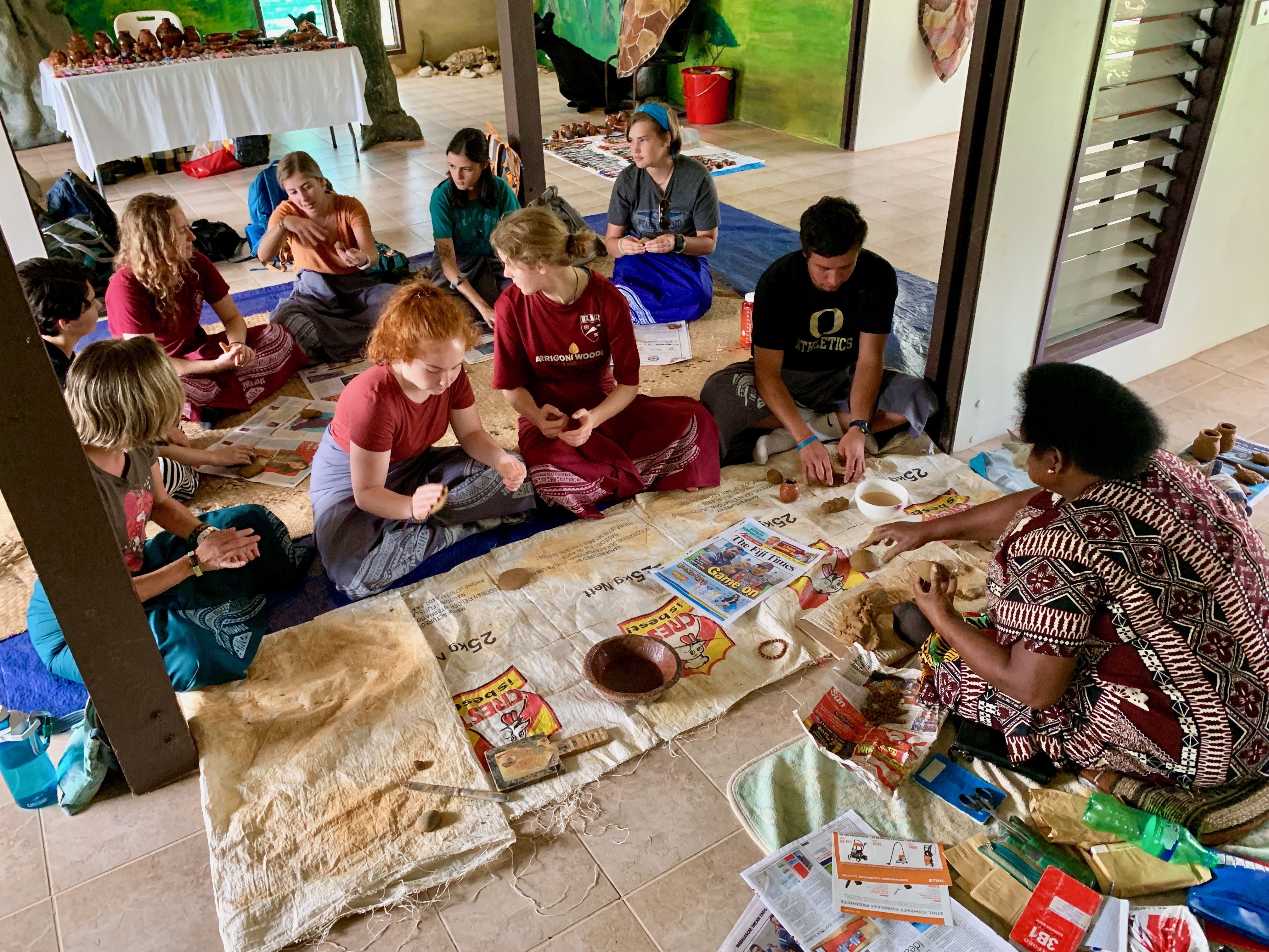 Students participate in a cultural anthropology course in Nausori, Fiji, as part of a Verto Education cohort. (PHOTO CREDIT: VERTO EDUCATION)