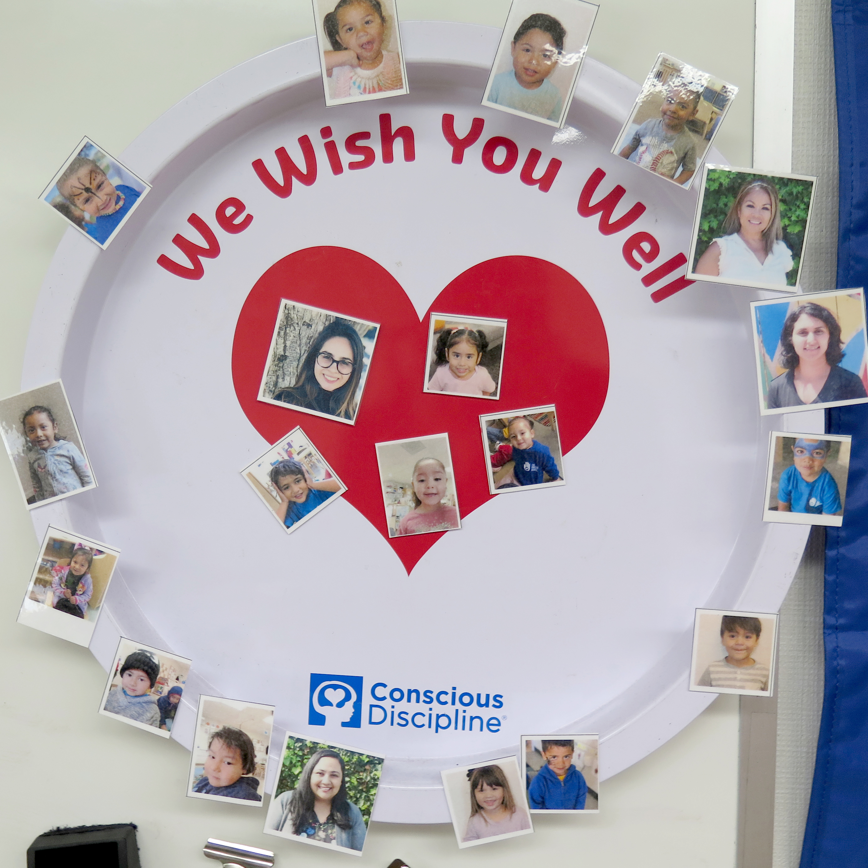 A “ Wish Well Board ” hangs in every classroom. (Photo credit: Tony Wan)