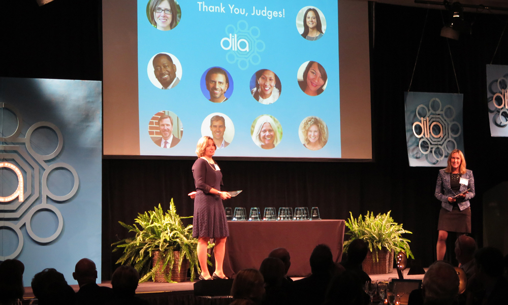 Emcees: EdSurge CEO, Betsy Corcoran (left) and Digital Promise CEO, Karen Cator (right)