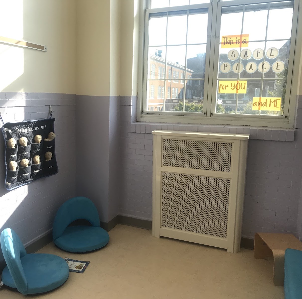 A "safe place" at Langley where children can practice self-regulation. (Emily Tate / EdSurge)