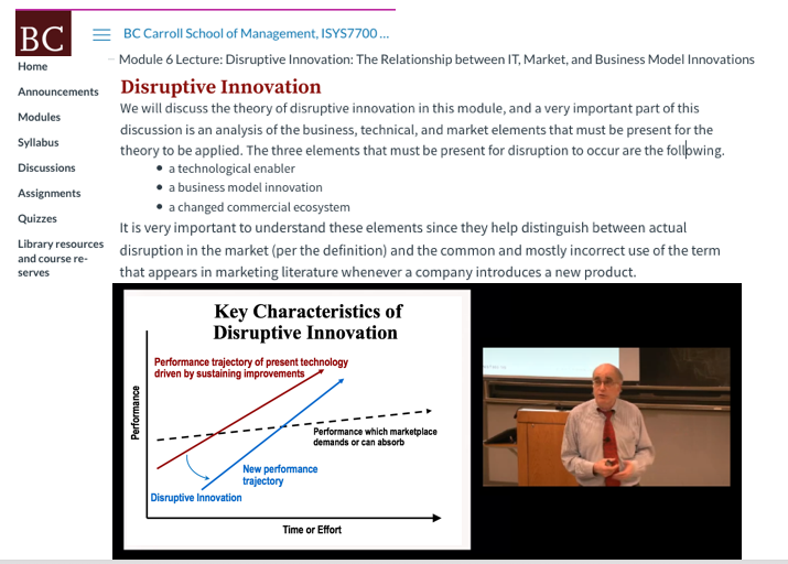 Online course at Boston College's Carroll School of Management. Source: Len Evenchik