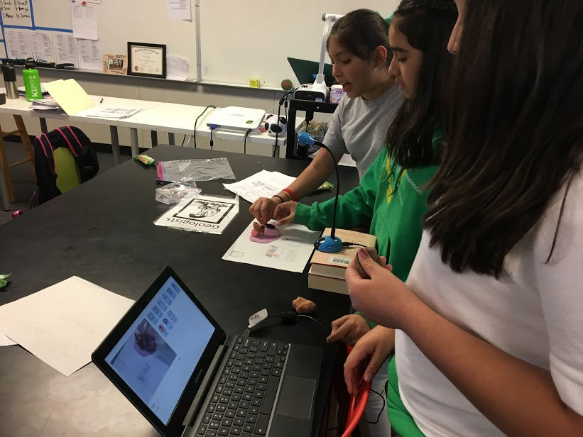 Students in Kelly West's classroom used Chromebooks to make stop motion animation films, an idea developed through the KIPPovate program. (Source: Matthew Peskay)