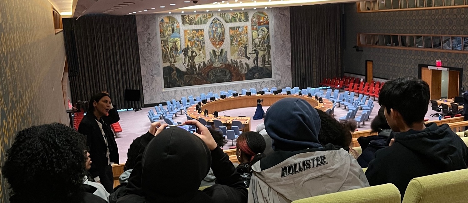 Coolidge students visited the United Nations headquarters in New York City. Photo courtesy of of Kira Rowe.