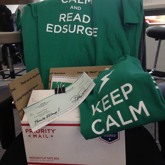 EdSurge donates a box to EdCamp.