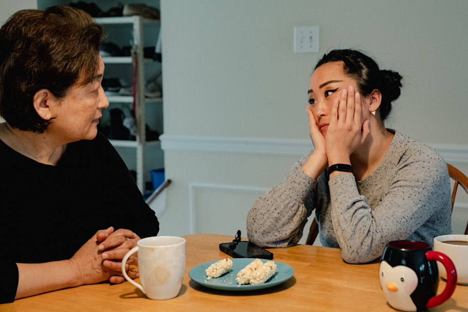 Jackie starts the morning at home with her mother—rare, because Jackie often rushes out the door.