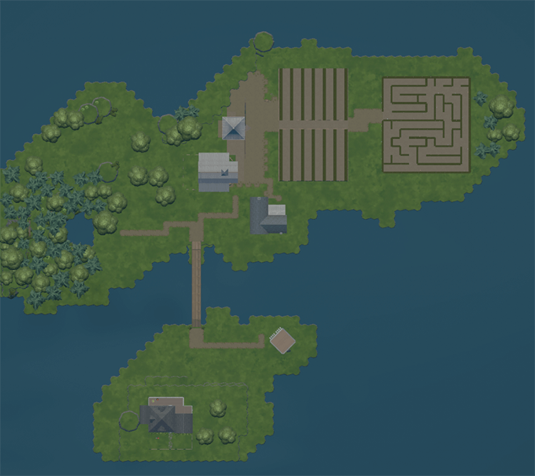 a map of ArcTouch Island in Fornite
