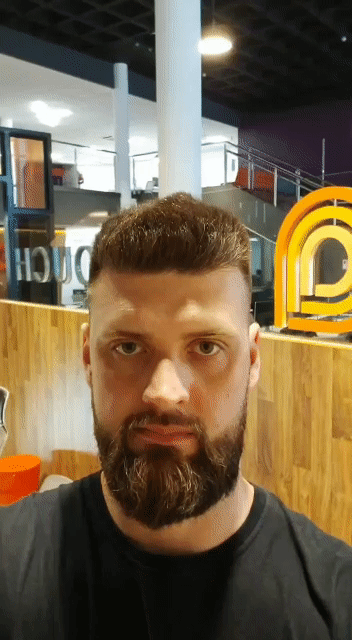 a custom Instagram filter created with Spark AR