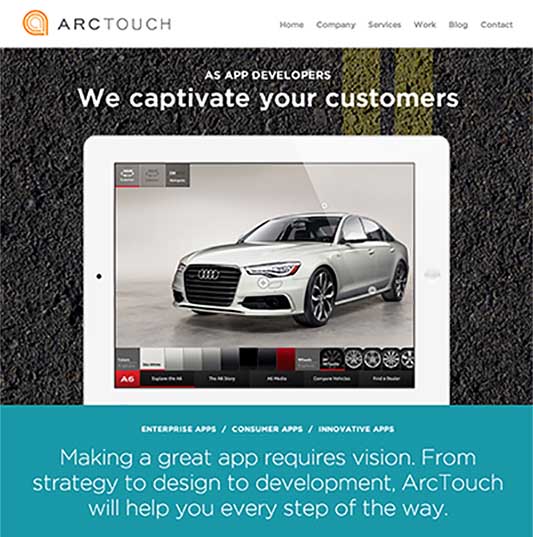 ArcTouch.com Homepage - 2014