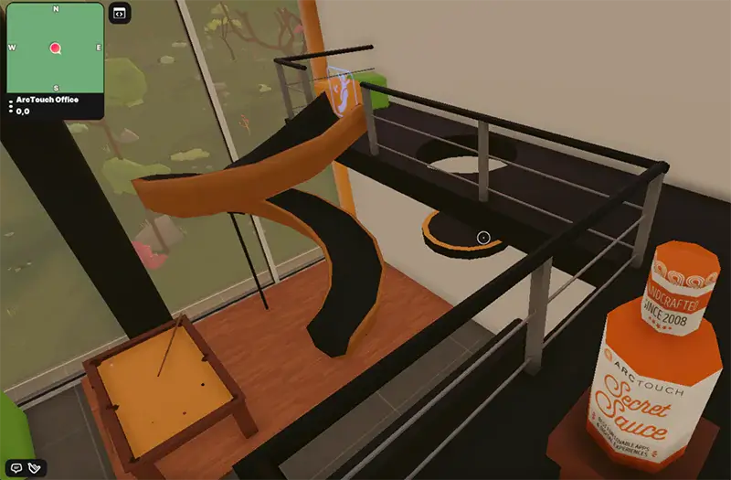a bottle of the ArcTouch Secret Sauce in the metaverse
