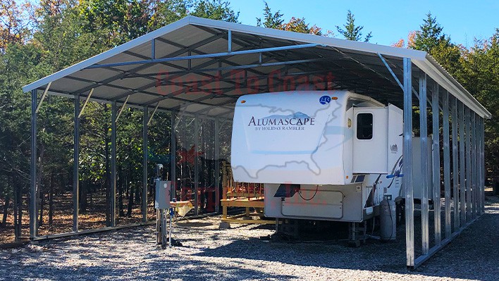 30x45x12 A-Frame Vertical RV Carport