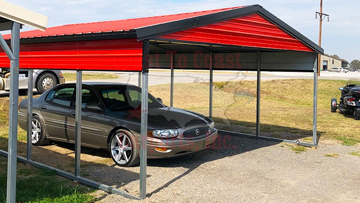 18x20x7 a-frame metal carport