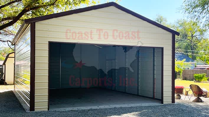20x30x10 a-frame vertical roof garage