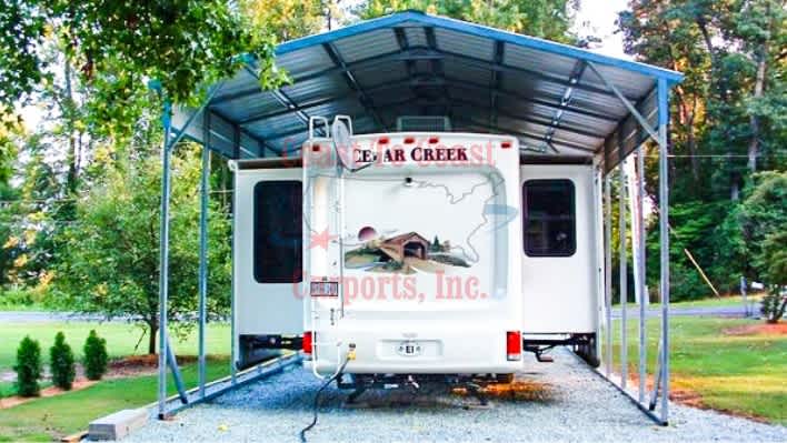 22x35x12 Aframe Vertical Roof RV Cover