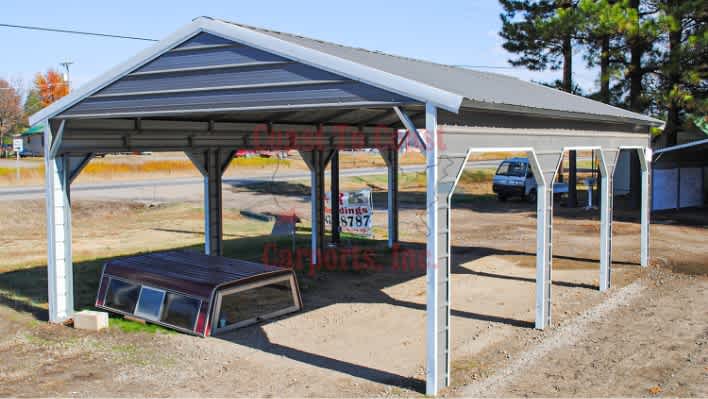 18x30x7 A-Frame Side Entry Carport