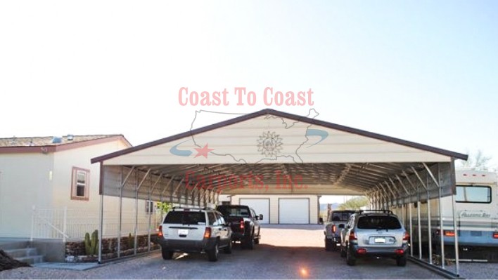 30x45x9 Aframe Vertical Roof Carport