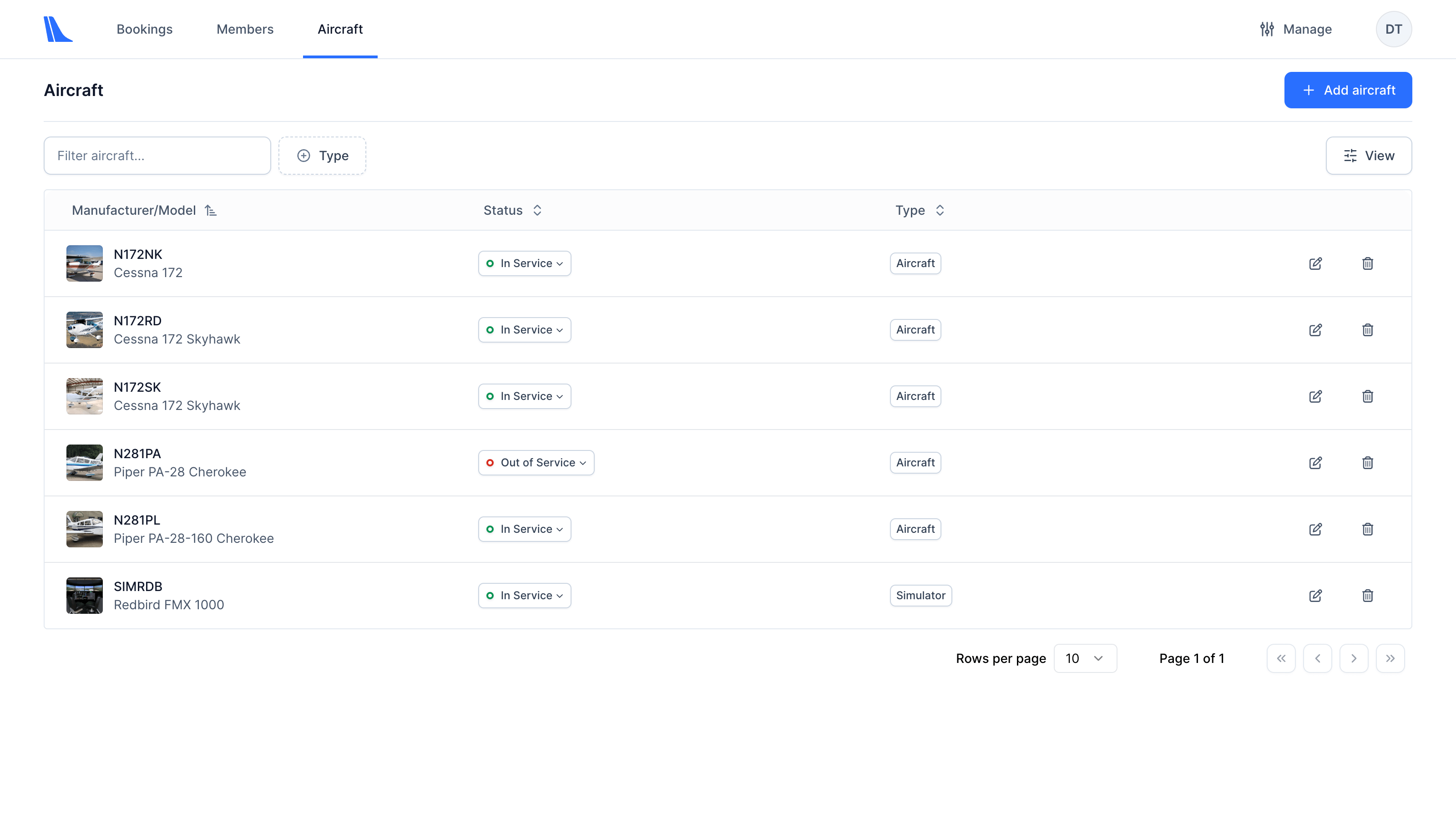 Tailplane Fleet Management Screenshot