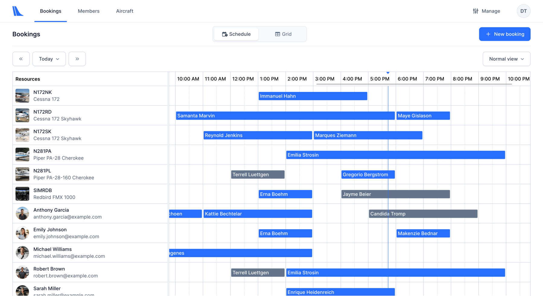 Tailplane Schedule Calendar Screenshot