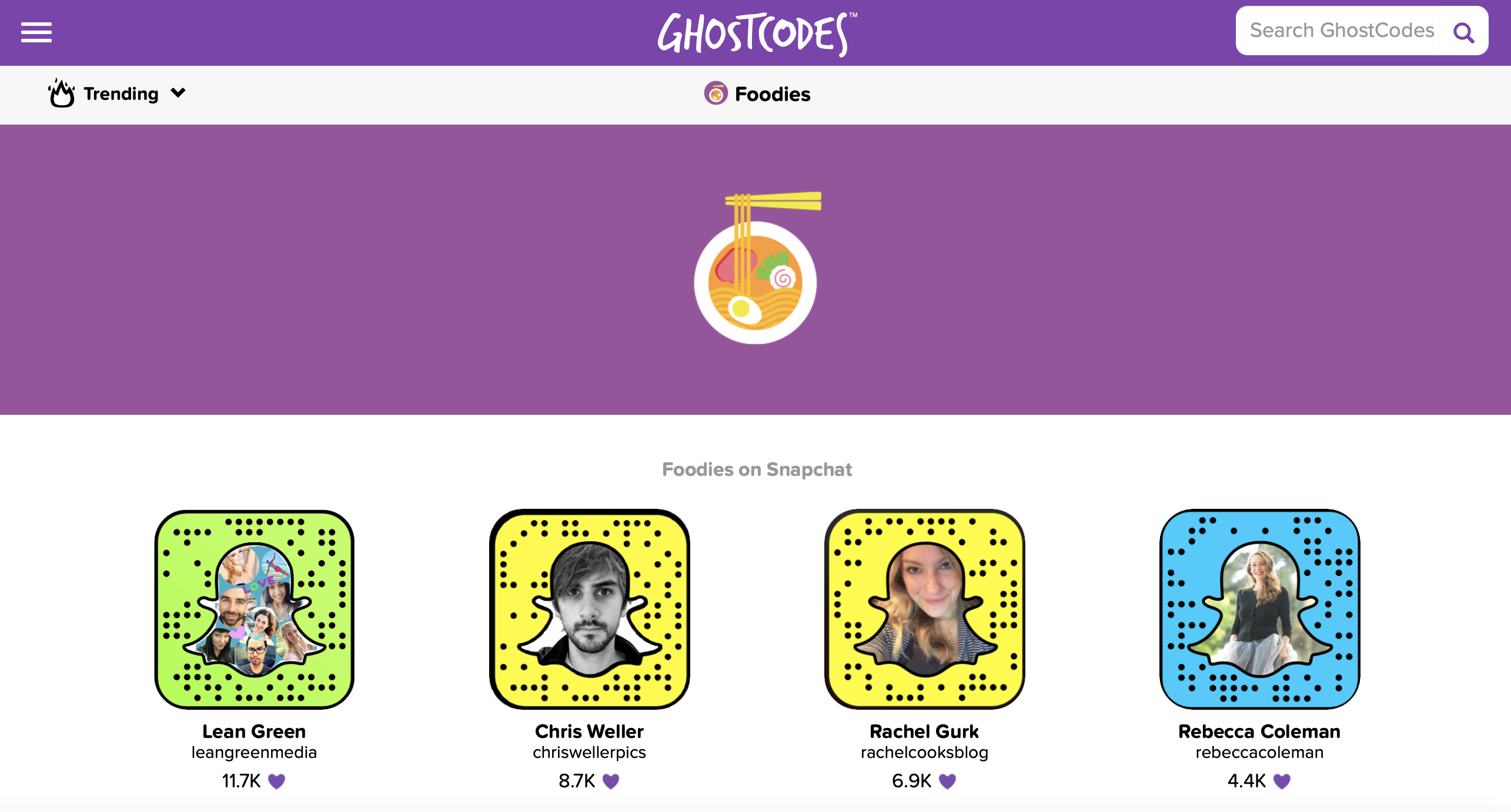 Ghostcodes snapchat influencers