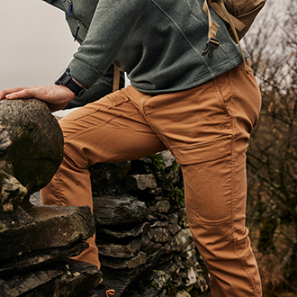 Men's Fleece Lined Cargo Pants Combat Stretch Waterproof Hiking Chino  Trousers 