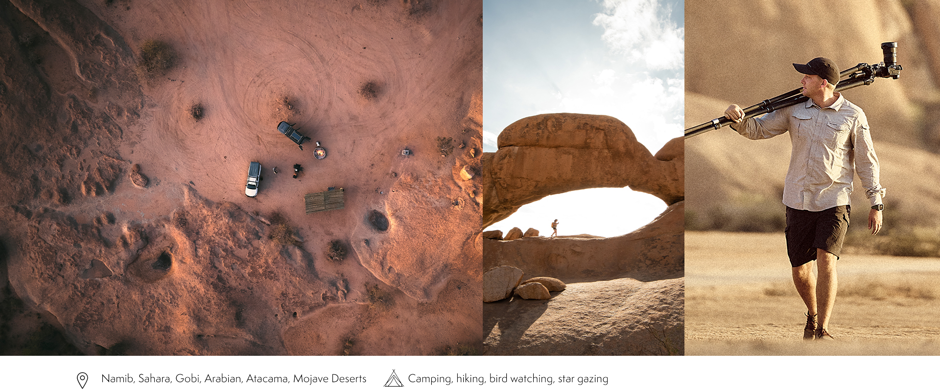 Namib, Sahara, Gobi, Arabian, Atacama, Mojave Deserts