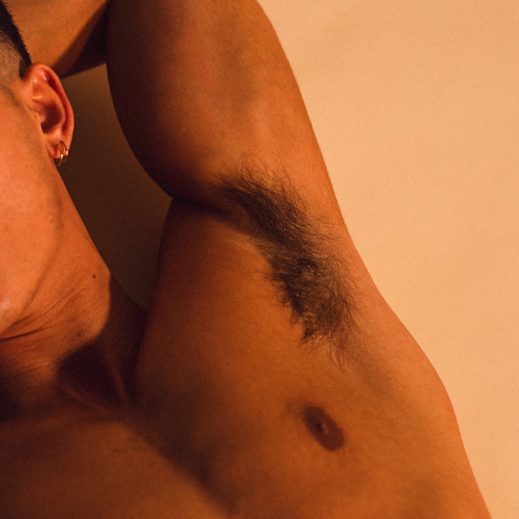 hero image of male underarm
