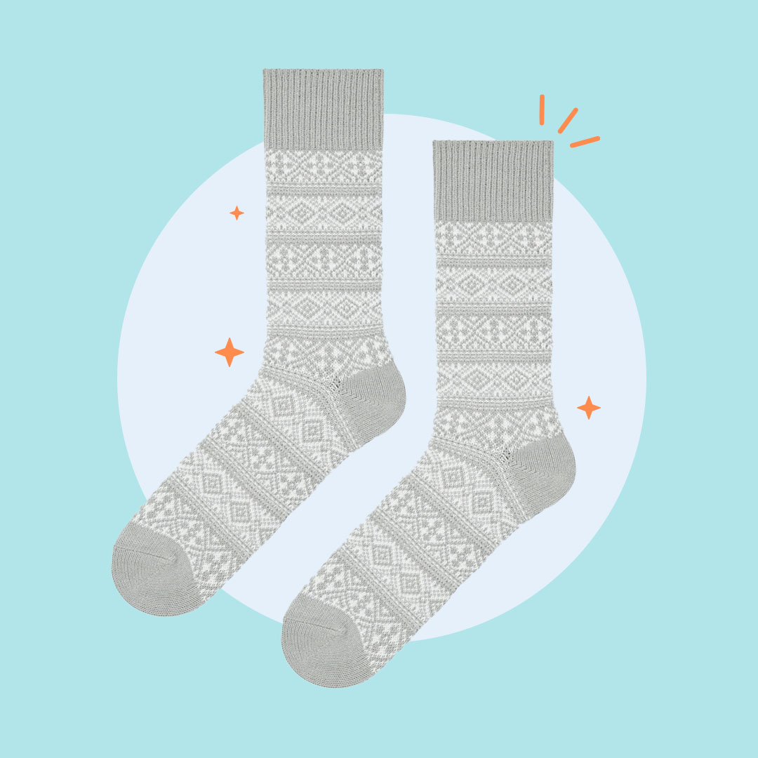 Uniqlo Socks Men Heattech Fair Isle Socks